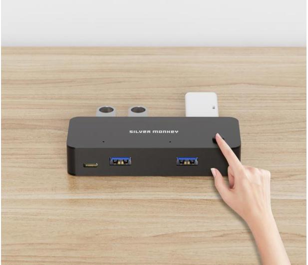 Silver Monkey Switch Box HUB 4 x USB 3.1 + USB-C (DC) (na 2 komputery) - 1270413 - zdjęcie 8